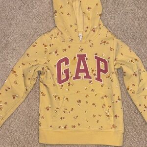 GAP Mustard Floral Print Hoodie